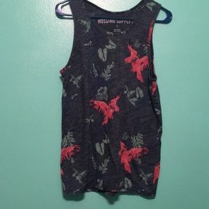 MENS FORAL BIRDS TANK TOP